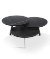 Table basse DISKO plateau pivotant céramique Jade Noir/Or Table basse DISKO plateau pivotant céramique Jade Noir/Or