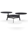 Table basse DISKO plateau pivotant céramique Jade Noir/Or Table basse DISKO plateau pivotant céramique Jade Noir/Or