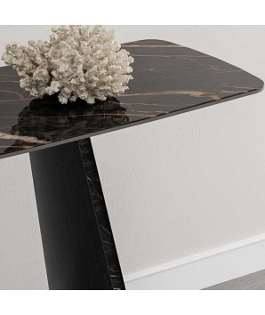 console murale design lea détail céramique marbre noir
