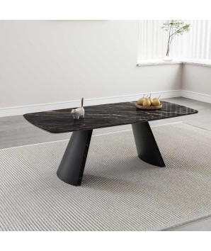 table basse rectangulaire contemporaine lea céramique marbre noir