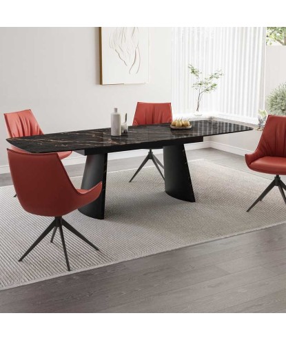 table repas lea extensible 10-14 personnes plateau céramique