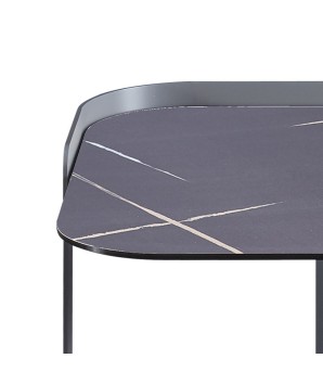 Bout de canapé gris Graph BELLAGIO