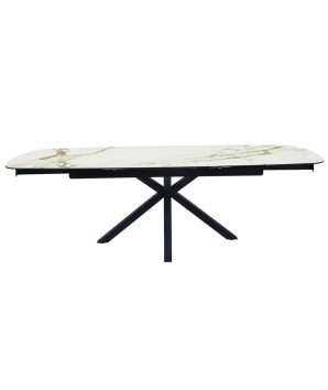 Table repas ELISA Golden Stone extensible pour 12 personnes