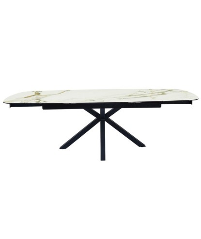 Table repas ELISA Golden Stone extensible pour 12 personnes