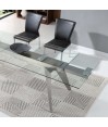 Table repas ANDREA 1m60 inox verre pour 8-10 personnes Table repas ANDREA 1m60 inox verre pour 8-10 personnes