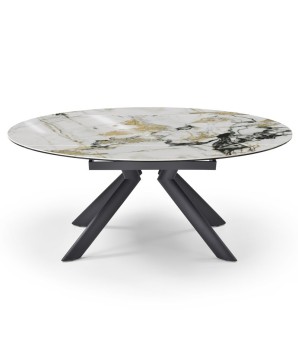 Table repas SOFIA 1m80 rectangulaire - ronde céramique Cold Jade