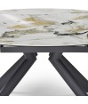 Table repas SOFIA 1m80 rectangulaire - ronde céramique Cold Jade