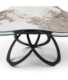 Table basse TREFLE 3 plateaux pivotants céramique Pandora Table basse TREFLE 3 plateaux pivotants céramique Pandora