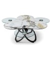 Table basse TREFLE 3 plateaux pivotants céramique Cold Jade