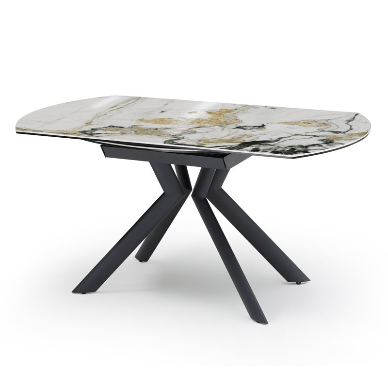 Table repas SOFIA 1m50 rectangulaire - ronde céramique Cold Jade