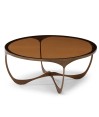 Table basse PULP ronde Arts-déco verre sépia Table basse PULP ronde Arts-déco verre sépia