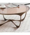 Table basse PULP ronde Arts-déco verre sépia Table basse PULP ronde Arts-déco verre sépia