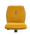 Tabouret de bar réglable rétro chic NINA tissu texturé Jaune Tabouret de bar réglable rétro chic NINA tissu texturé Jaune