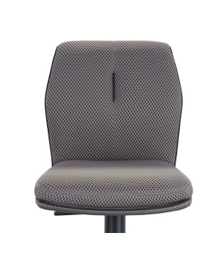 Tabouret de bar réglable rétro chic NINA tissu texturé Gris