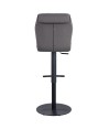 Tabouret de bar réglable rétro chic NINA tissu texturé Gris Tabouret de bar réglable rétro chic NINA tissu texturé Gris