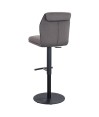 Tabouret de bar réglable rétro chic NINA tissu texturé Gris Tabouret de bar réglable rétro chic NINA tissu texturé Gris