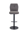 Tabouret de bar réglable rétro chic NINA tissu texturé Gris Tabouret de bar réglable rétro chic NINA tissu texturé Gris