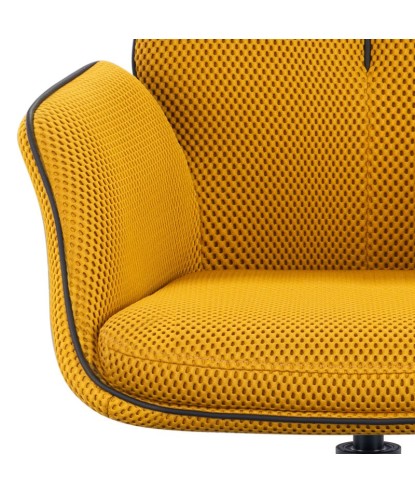 Fauteuils pivotants coque enveloppante NINA Jaune vendus par 2