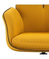 Fauteuils pivotants coque enveloppante NINA Jaune vendus par 2 Fauteuils pivotants coque enveloppante NINA Jaune vendus par 2