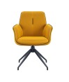 Fauteuils pivotants coque enveloppante NINA Jaune vendus par 2 Fauteuils pivotants coque enveloppante NINA Jaune vendus par 2