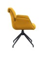Fauteuils pivotants coque enveloppante NINA Jaune vendus par 2 Fauteuils pivotants coque enveloppante NINA Jaune vendus par 2