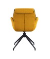 Fauteuils pivotants coque enveloppante NINA Jaune vendus par 2 Fauteuils pivotants coque enveloppante NINA Jaune vendus par 2
