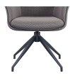 Fauteuils pivotants coque enveloppante NINA Gris vendus par 2