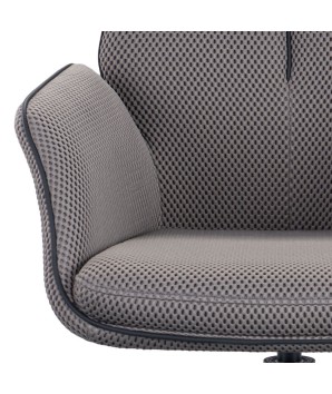 Fauteuils pivotants coque enveloppante NINA Gris vendus par 2