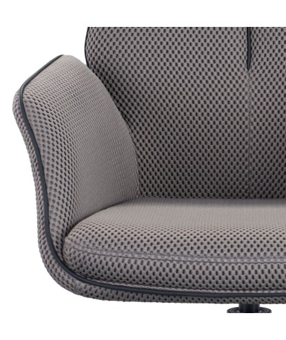 Fauteuils pivotants coque enveloppante NINA Gris vendus par 2