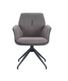 Fauteuils pivotants coque enveloppante NINA Gris vendus par 2