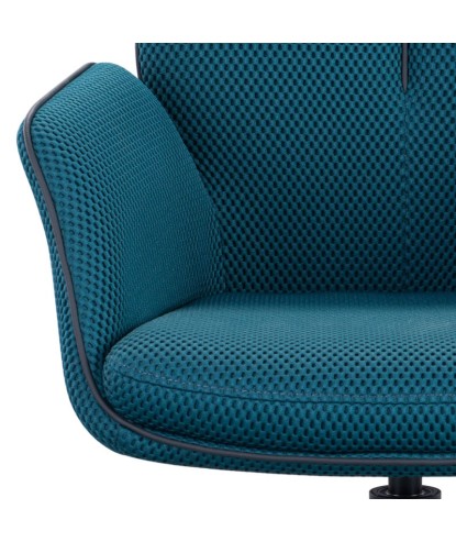 Fauteuils pivotants coque enveloppante NINA Bleu vendus par 2