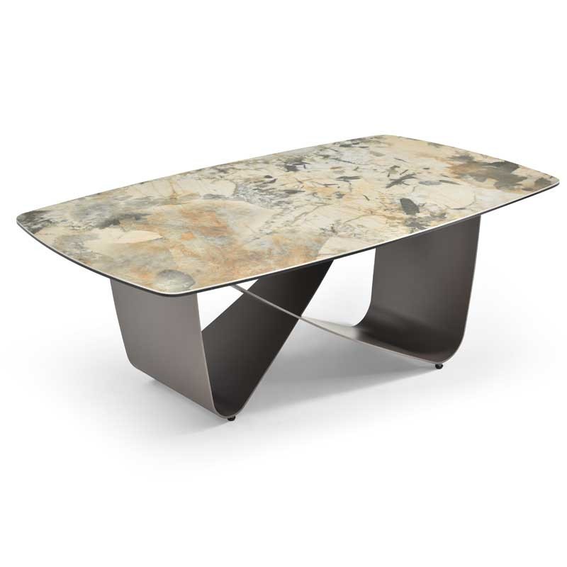 Table basse OMEGA céramique Lezzia pied Sculptural Table basse OMEGA céramique Lezzia pied Sculptural