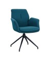 Fauteuils pivotants coque enveloppante NINA Bleu vendus par 2