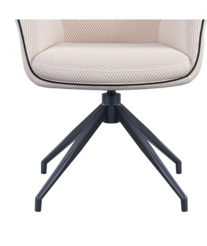 Fauteuils pivotants coque enveloppante NINA Blanc vendus par 2