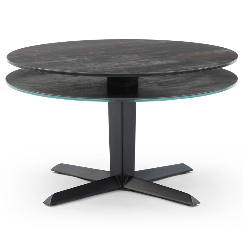 Table basse TAHITI 2 plateaux pivotants Shadow Table basse TAHITI 2 plateaux pivotants Shadow