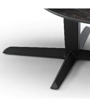 table basse plateaux pivotant ronde TAHITI détail pieds Shadow