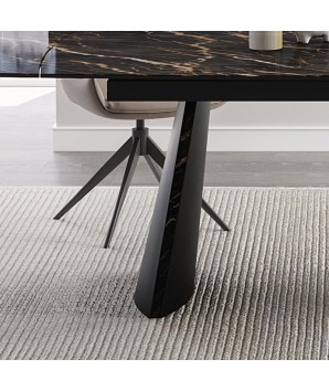 table repas lea extensible 10-14 personnes détail piétement design