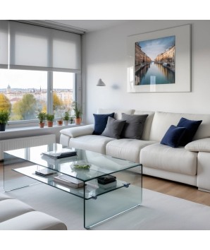 table basse ECO verre incolore  Design Minimaliste Aérien