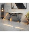 Console JEANNE Design sculptural céramique Arabescato Console JEANNE Design sculptural céramique Arabescato