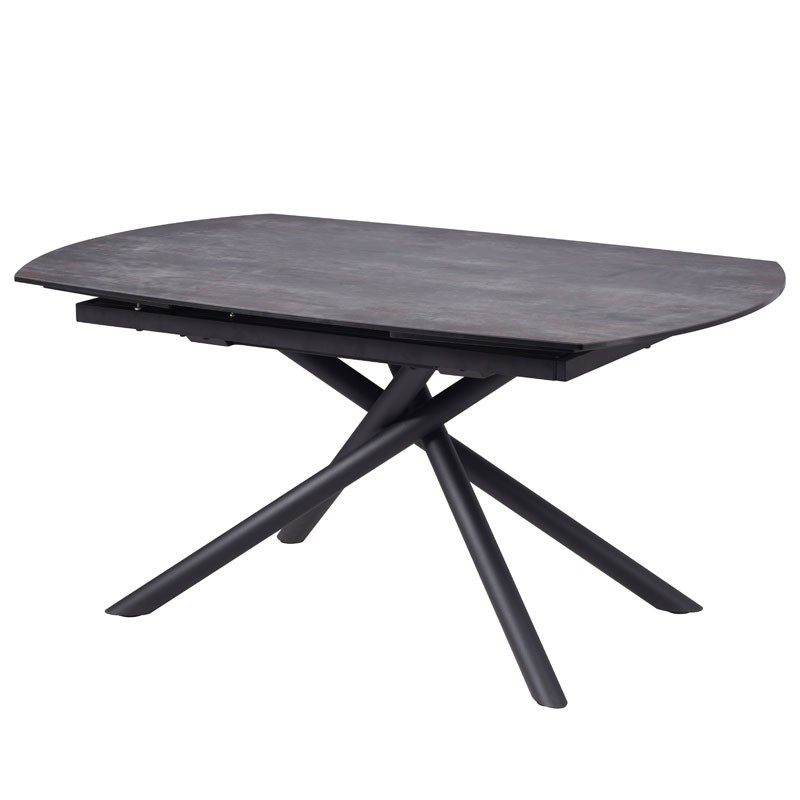 Table Repas GLORIA 1m60 céramique Shadow extensible 10 personnes