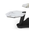 Table basse DAHLIA 3 plateaux pivotants céramique Cold Jade Table basse DAHLIA 3 plateaux pivotants céramique Cold Jade