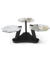 Table basse DAHLIA 3 plateaux pivotants céramique Cold Jade Table basse DAHLIA 3 plateaux pivotants céramique Cold Jade