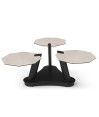 Table basse DAHLIA 3 plateaux pivotants céramique Travertin Table basse DAHLIA 3 plateaux pivotants céramique Travertin