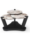 Table basse DAHLIA 3 plateaux pivotants céramique Pandora Table basse DAHLIA 3 plateaux pivotants céramique Pandora
