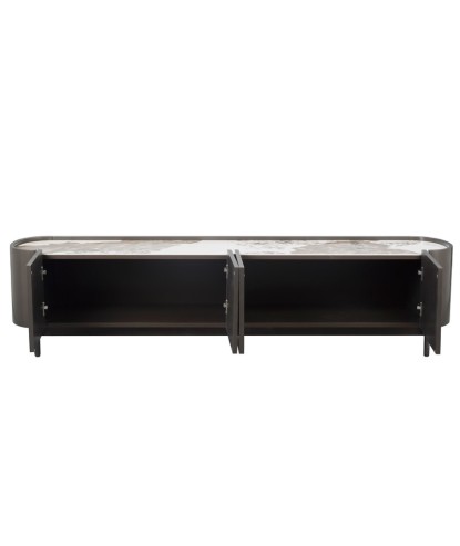 Meuble TV JOHANA bronze minimalisme raffiné
