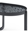 Table basse ovale BEAULIEU verre martelé Table basse ovale BEAULIEU verre martelé
