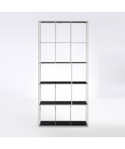 Etagère VISTA blanche Grand modèle verre fume design industriel esprit loft