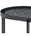 Table basse ovale BEAULIEU verre martelé Table basse ovale BEAULIEU verre martelé