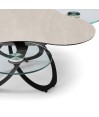 Table basse TREFLE 3 plateaux pivotants céramique Travertin Table basse TREFLE 3 plateaux pivotants céramique Travertin