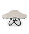 Table basse TREFLE 3 plateaux pivotants céramique Travertin Table basse TREFLE 3 plateaux pivotants céramique Travertin